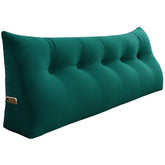 Large Bolster Triangular Backrest Reading Pillow Velvet —Cyan